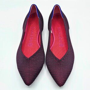 NWOT - Rothy’s Rare Marion Pointed-Toe Flats in Cabernet Herringbone – Size 7.5